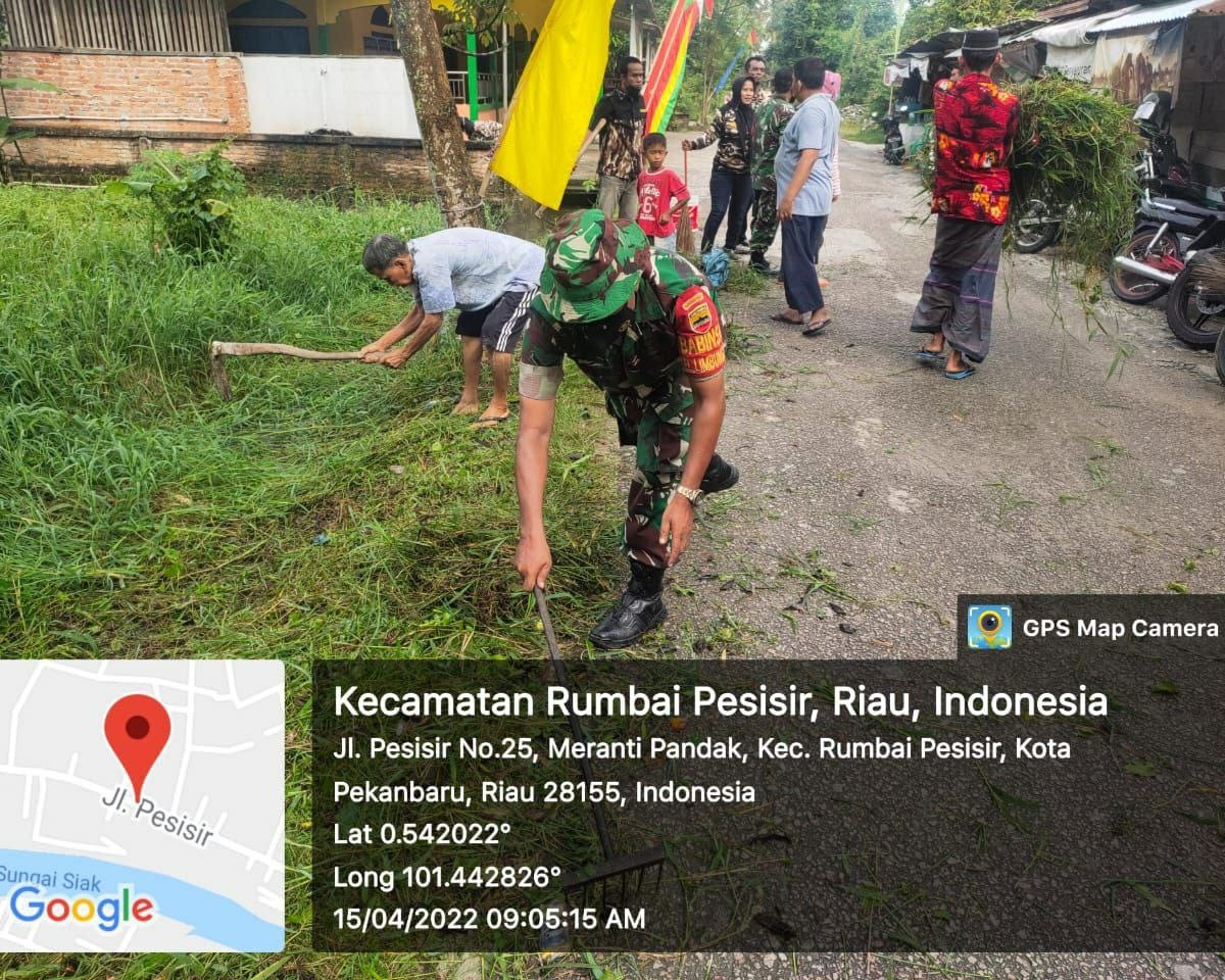 Sambut HUT Korem 031/WB Ke-63, Kodim 0301/Pekanbaru Gelar Karya Bakti