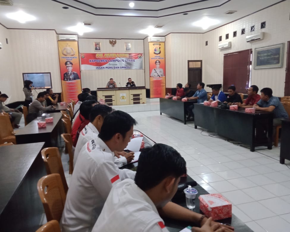 Kapolres Lampung Utara Gelar Silaturahmi Bersama Insan Pers dan Ormas