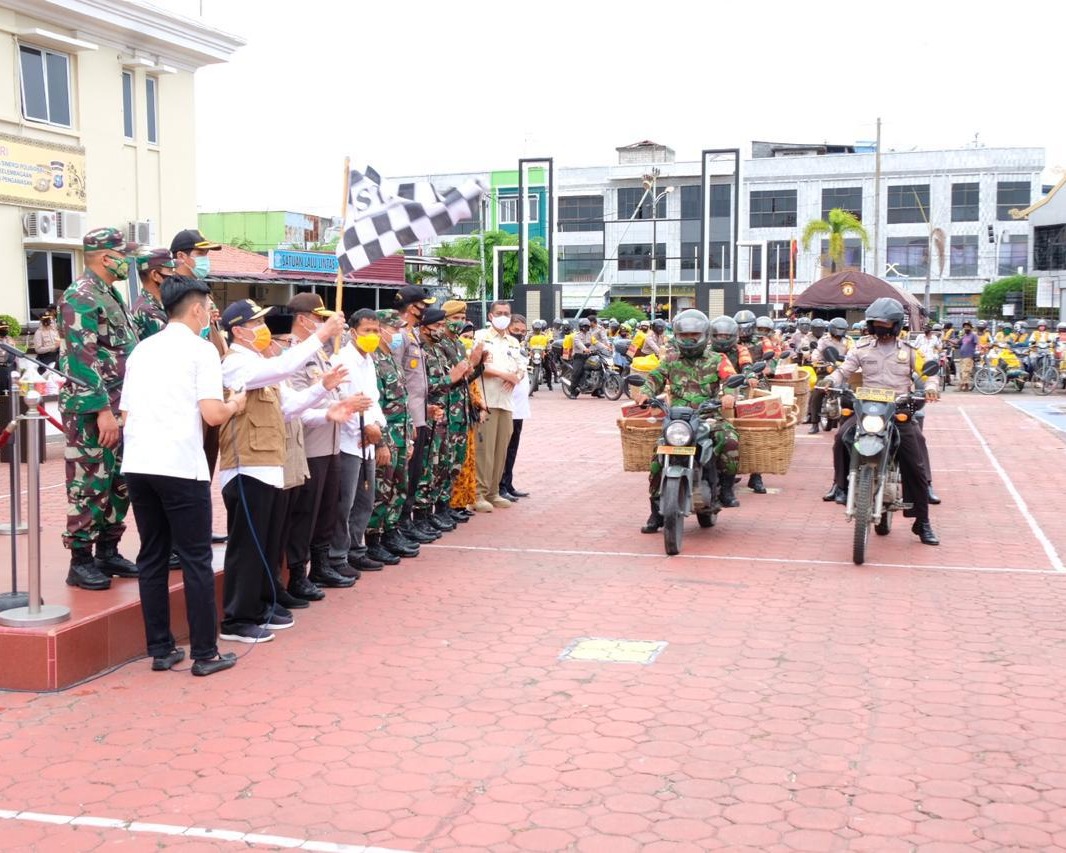 Gubri Bersama Kapolda, Danrem 031/WB, dan Ketua DPRD Riau Turun Langsung Meninjau Pelaksanaan PSBB Kota Dumai