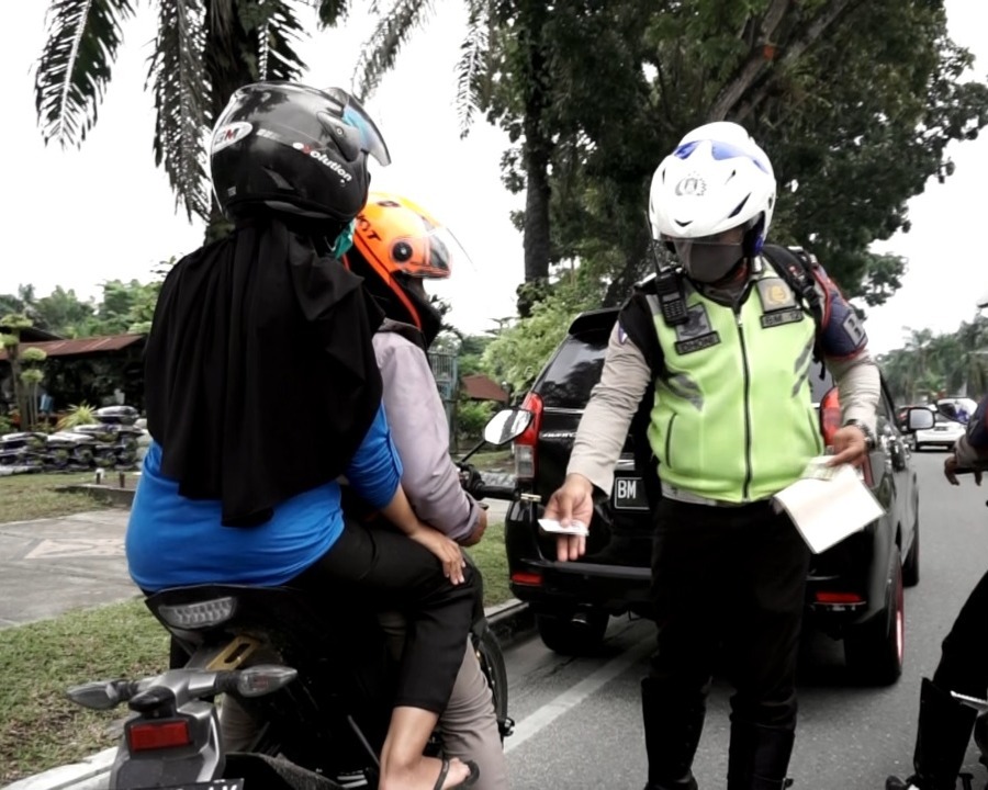 Dalam Giat Patroli Lancang Kuning, Satlantas Polresta Pekanbaru Tertibkan Delapan Unit Sepeda Motor Knalpot Bising