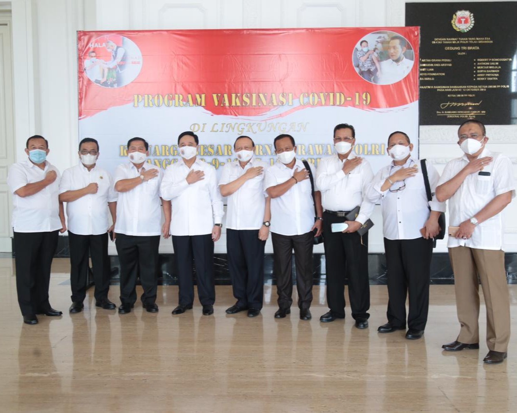 Polri Gelar Vaksinasi Covid-19, Sebanyak 2.282 Untuk Purnawirawan Polri