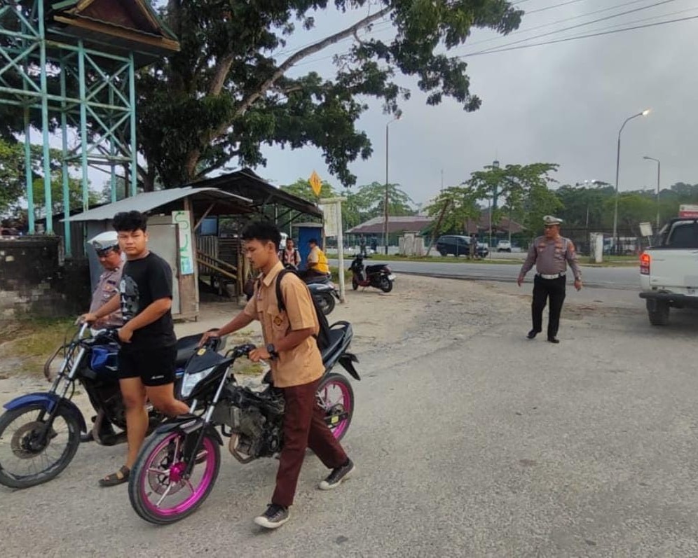 Polres Siak Tertibkan Knalpot Brong Di Minas, Warga Apresiasi Operasi Keselamatan Lancang Kuning 2026