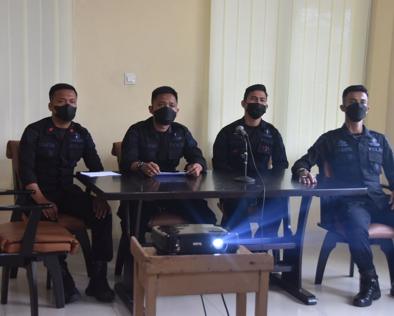 PID Brimob Polda Riau Ikuti Zoom Meeting Media Gathering Humas Korps Brimob Polri Tahun 2022