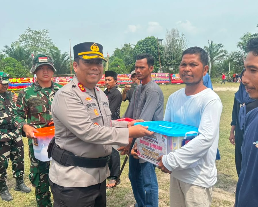 Kasdam XIX/TT Pimpin Penutupan TMMD Ke-129 di Desa Pangkalan Terap Teluk Meranti