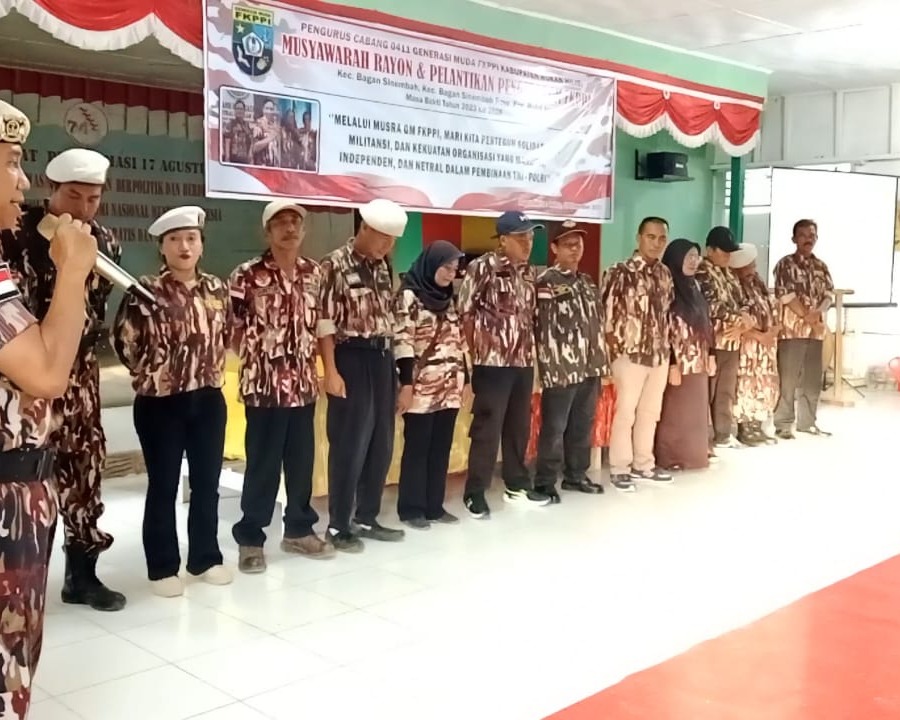 Ketua GM FKPPI Kabupaten Rokan Hilir Laksanakan Musyawarah Rayon dan Pelantikan Pengurus Ranting