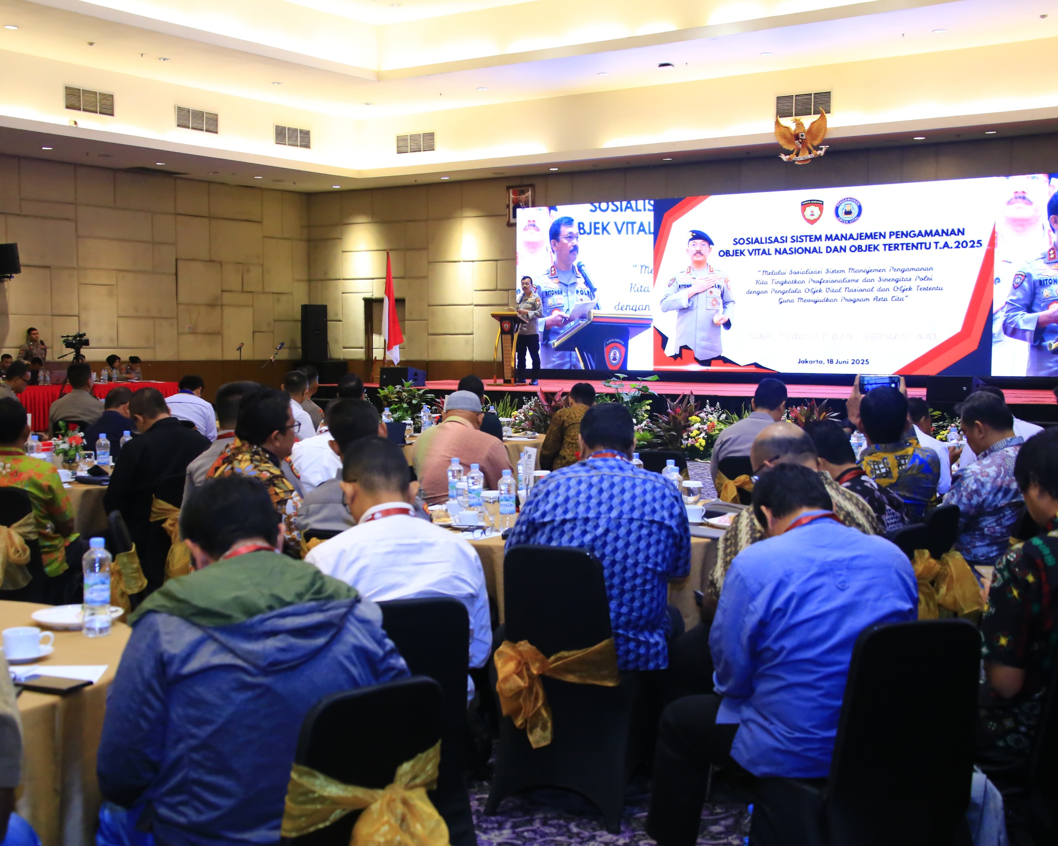 Kakorsabhara Baharkam Polri Buka Acara Sosialisasi Sistem Manajemen Pengamanan Obvitnas Dan Obter TA 2025