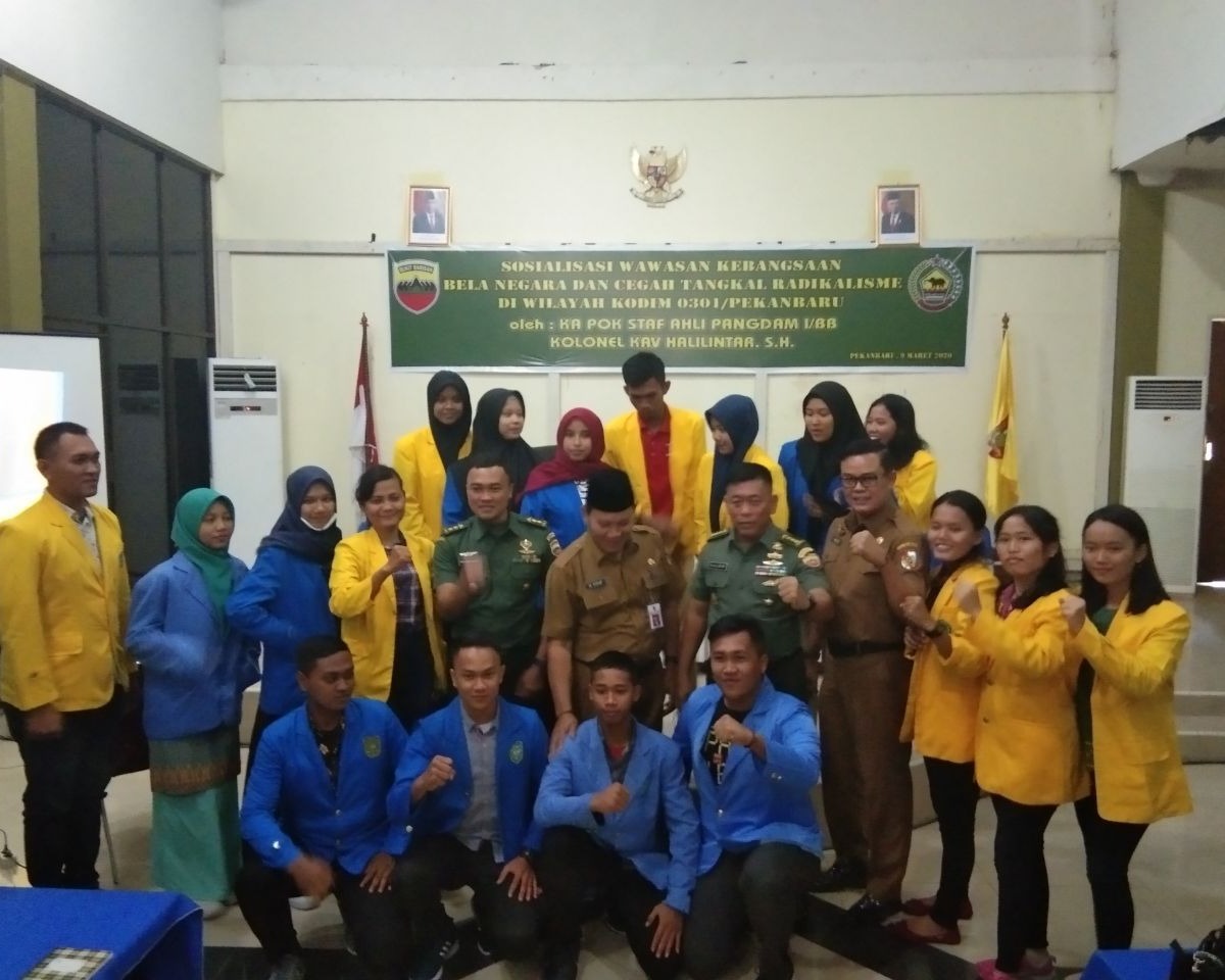 Kapok Staf Ahli Pangdam I/BB Hadiri Acara Sosialisasi Wasbang, Bela Negara dan Cegah Tangkal Radikalisme di Wilayah Kodim 0301/PBR