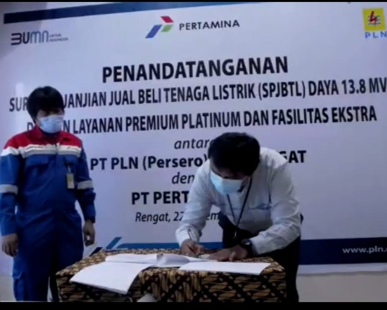 Sinergi BUMN, PLN UIWRKR Pasok Listrik Layanan Premium Platinum Ekstra ke Pertamina EP Lirik Field