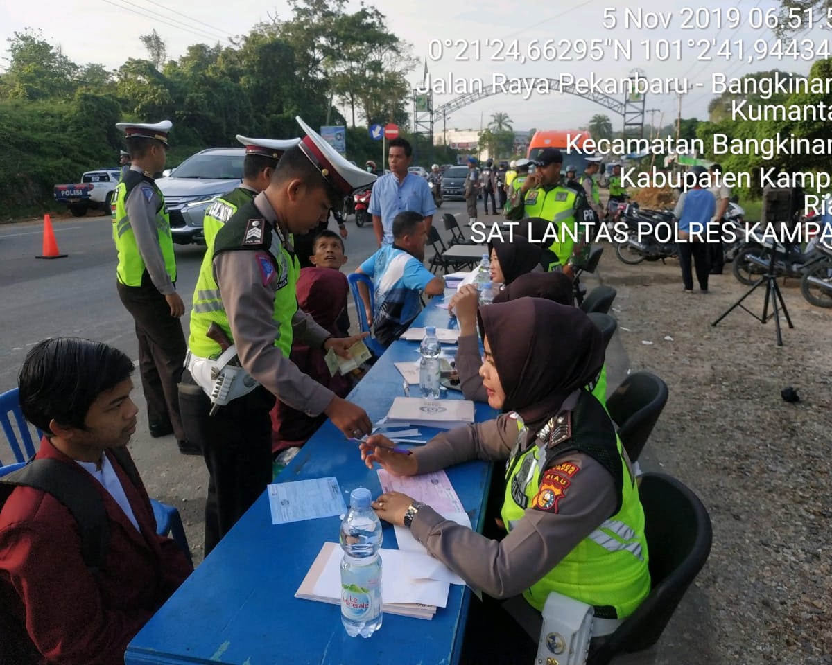 Selama Operasi Zebra Muara Takus 2019, Jajaran Polres Kampar Tilang 1.640 Pelanggar