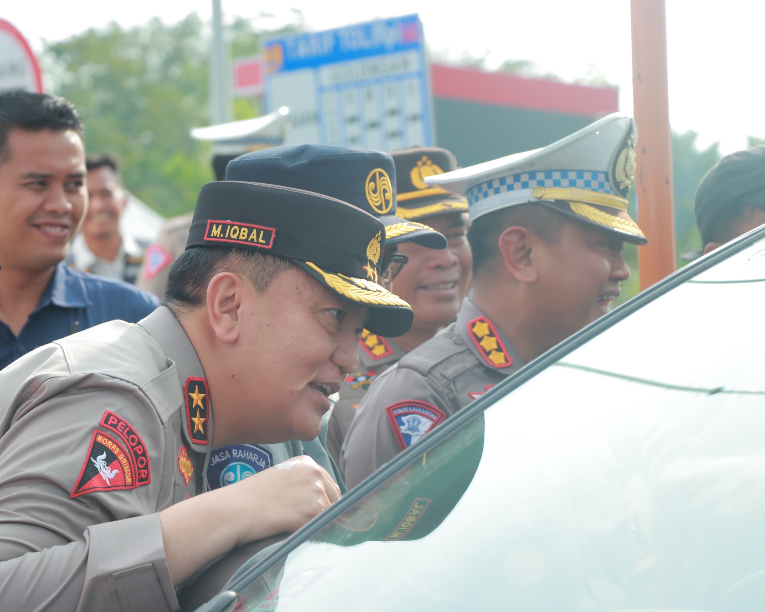 Kapolres Kampar Terima Kunjungan Kapolda Riau Untuk Cek Pos PAM Jalan Tol XIII Koto Kampar