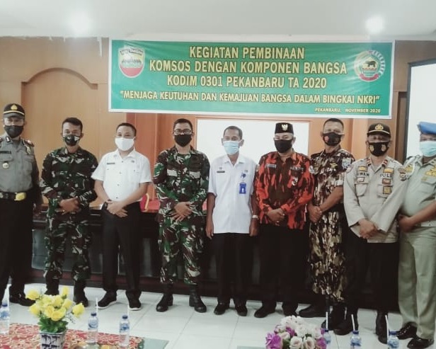 Kodim 0301/Pekanbaru Laksanakan Kegiatan Pembinaan Komsos Komponen Bangsa Tahun 2020