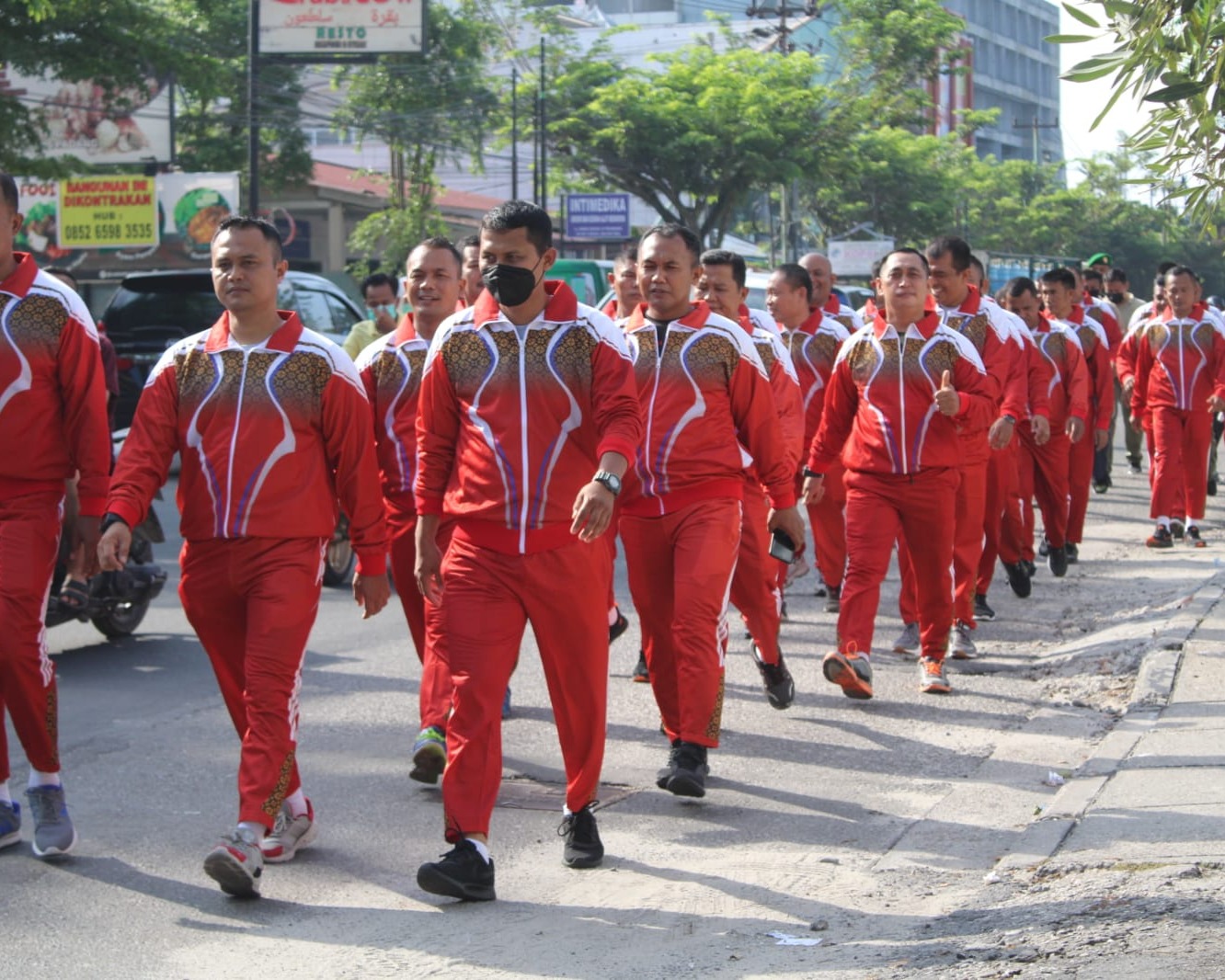 Suasana Bulan Puasa, Personil Kodim 0301/PBR Laksanakan Kegiatan Olahraga Bersama