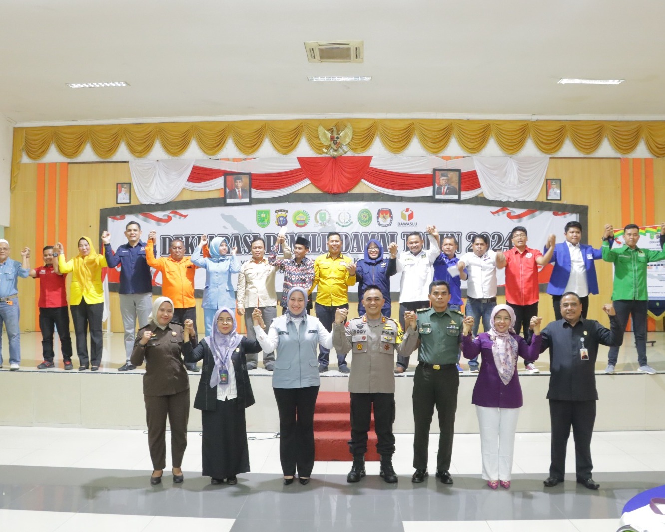 Deklarasi Pemilu Damai 2024, Kapolres Inhu Sampaikan 5 Faktor Terwujudnya Pemilu Damai