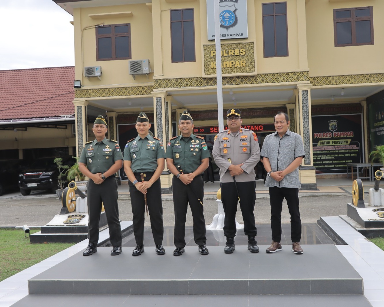 Polres Kampar Dikunjungi Danrem 031/WB, Soliditas TNI-Polri Ditegaskan