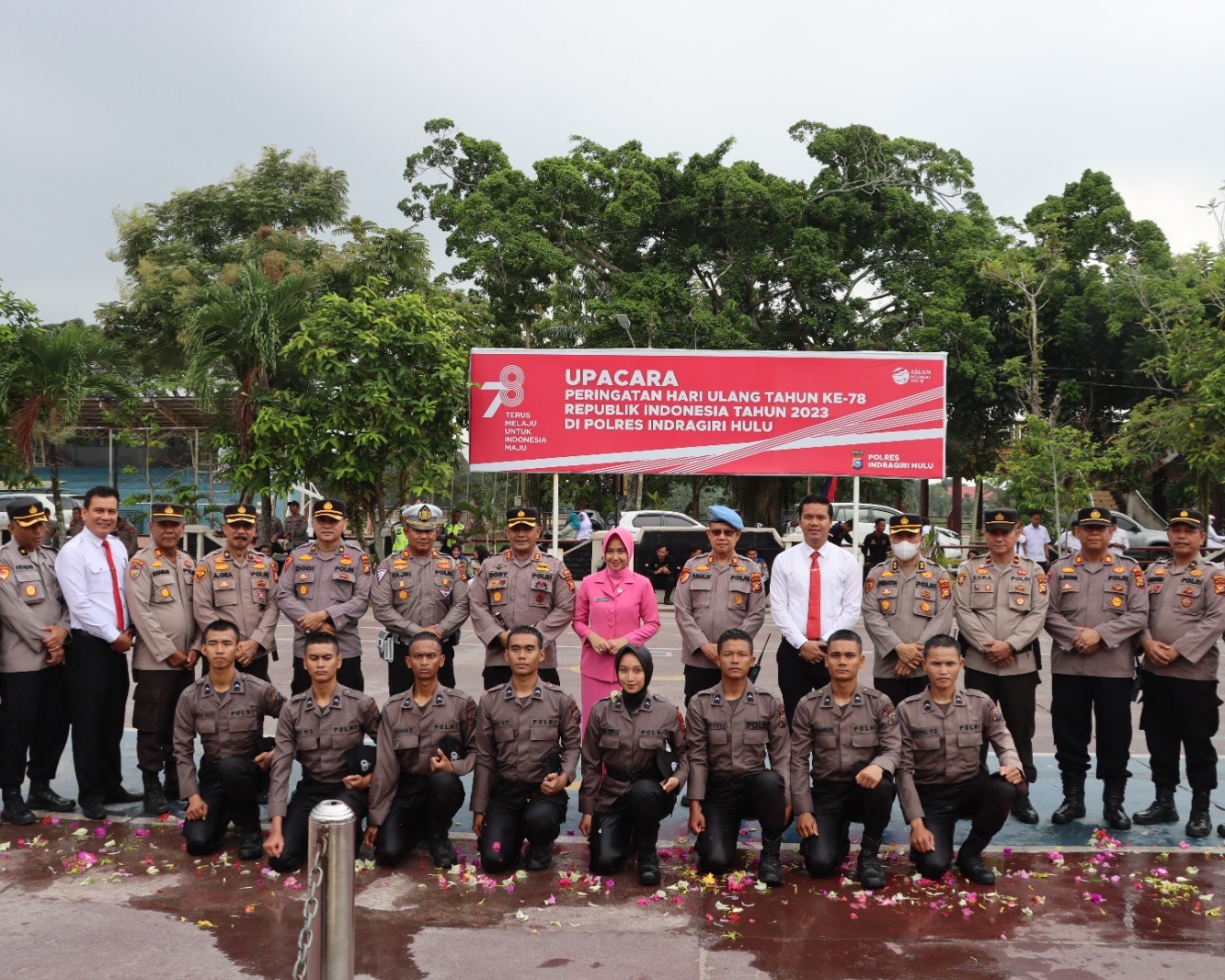 Ini Pesan Kapolres Inhu Saat Apel Penyambutan dan Tradisi Bintara Remaja 2023