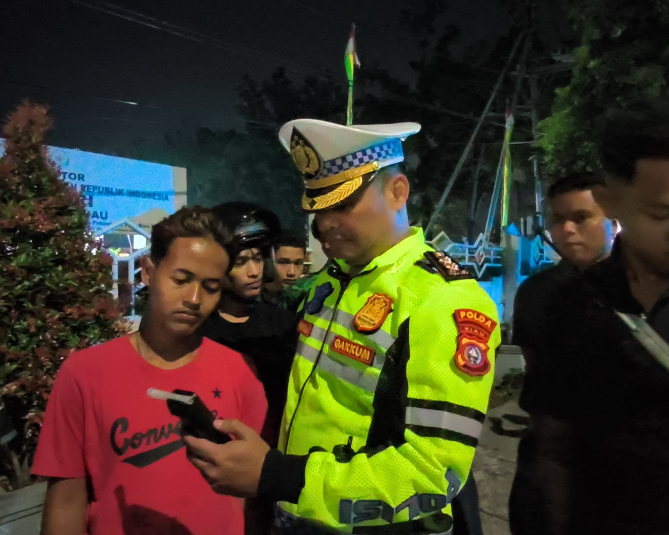 Blue Light Patrol Ditlantas Polda Riau, Tegakkan Ketertiban Lalu Lintas Jelang Operasi Keselamatan Lancang Kuning 2026