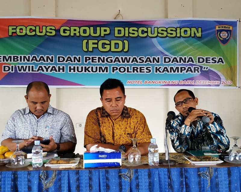 Polres Kampar Gelar FGD Tentang Pembinaan dan Pengawasan Dana Desa
