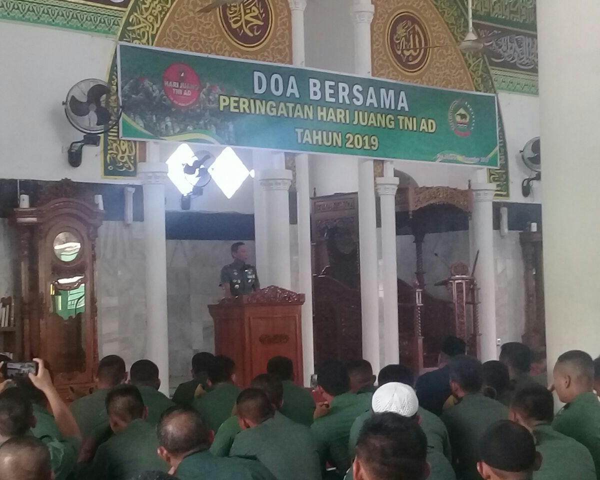Dalam Rangka Memperingati Hari Juang TNI AD Melaksanakan Doa Bersama