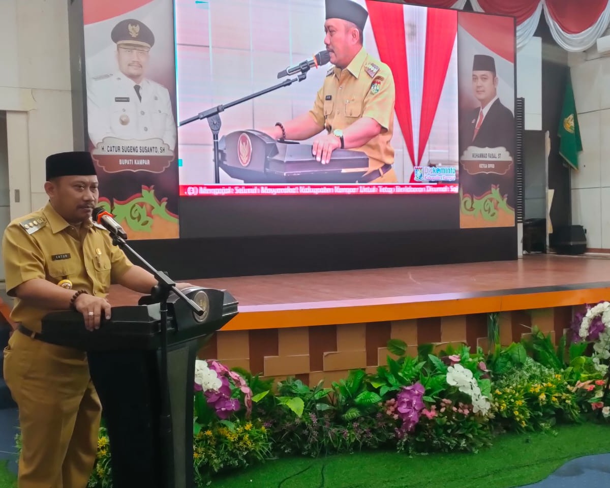 Bupati Kampar Bersama Forkopimda Lakukan Deklarasi Tentang Peniadaan Mudik Lebaran Tahun 2021