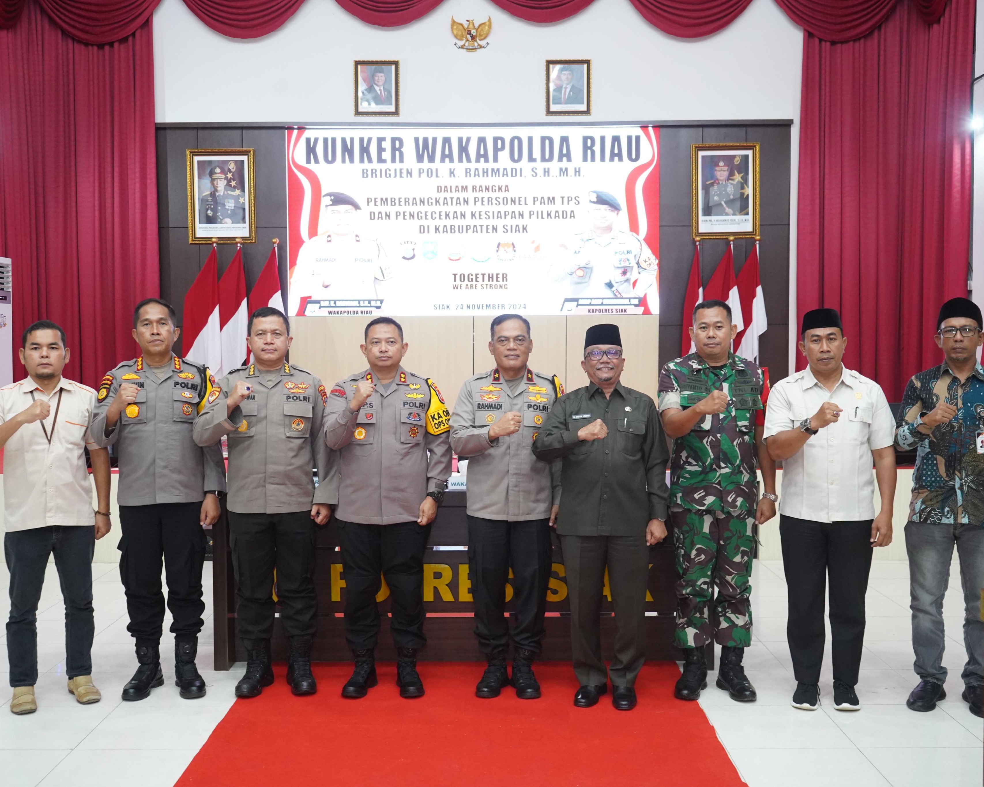 Silaturahmi Dengan Forkopimda dan Pelaksana Pilkada Kabupaten Siak, Wakapolda Riau Tekankan Beberapa Poin Penting