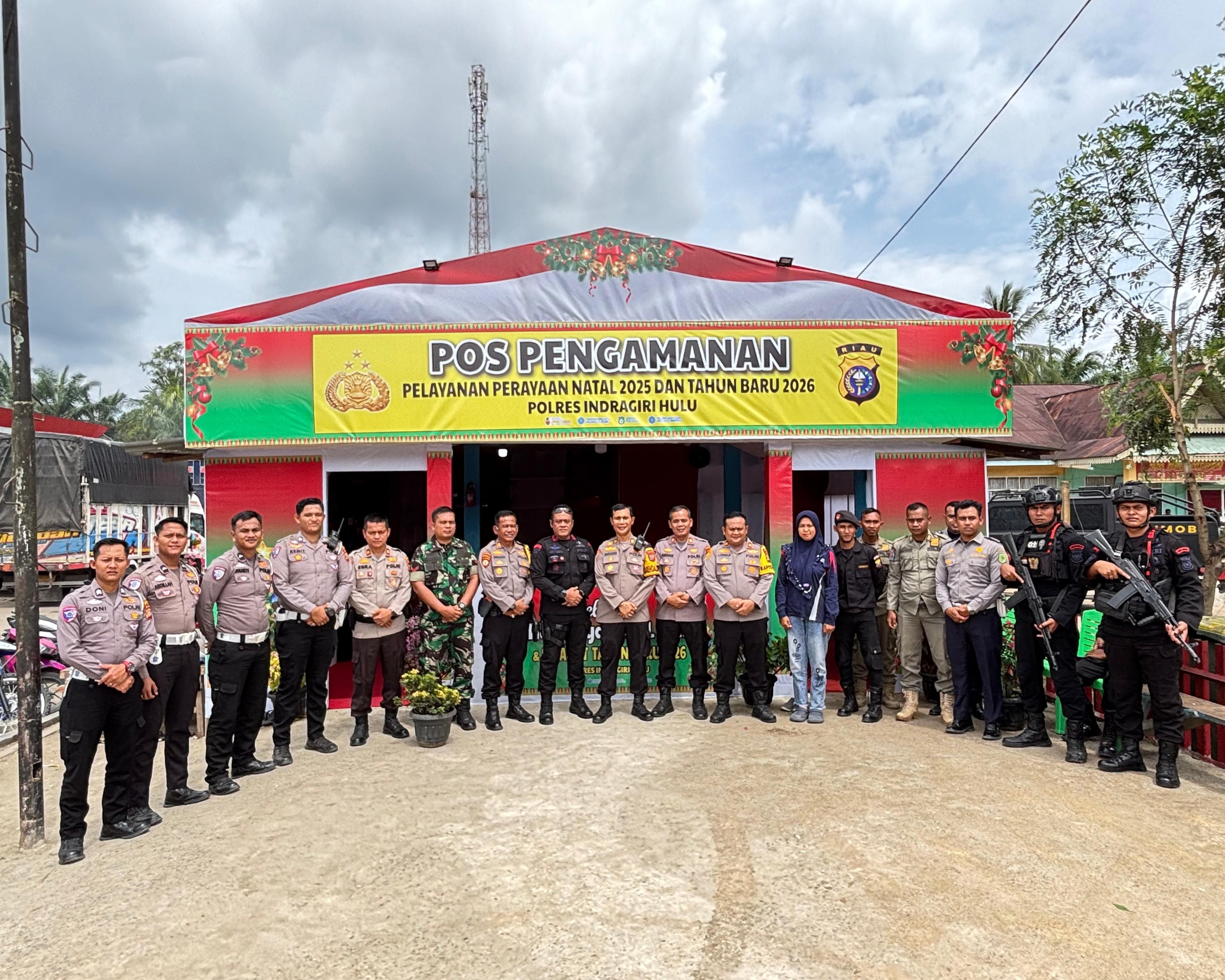 Tim Diturunkan Pantau Pelaksanaan Pengamanan Nataru di Pos, Kapolres Inhu ke Pospam Lirik