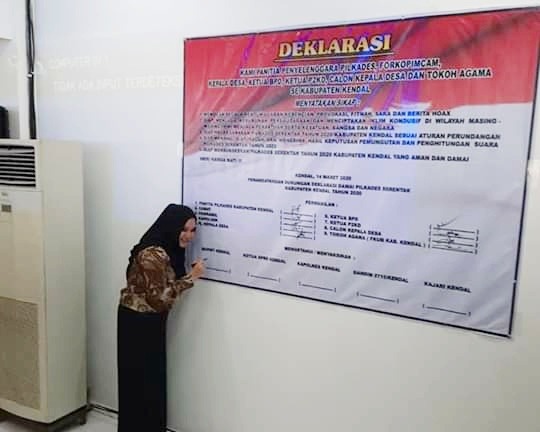 Hadiri Deklarasi Pilkades Damai, Bupati Kendal Sebut Jangan Ada Konflik Sekecil Apapun 