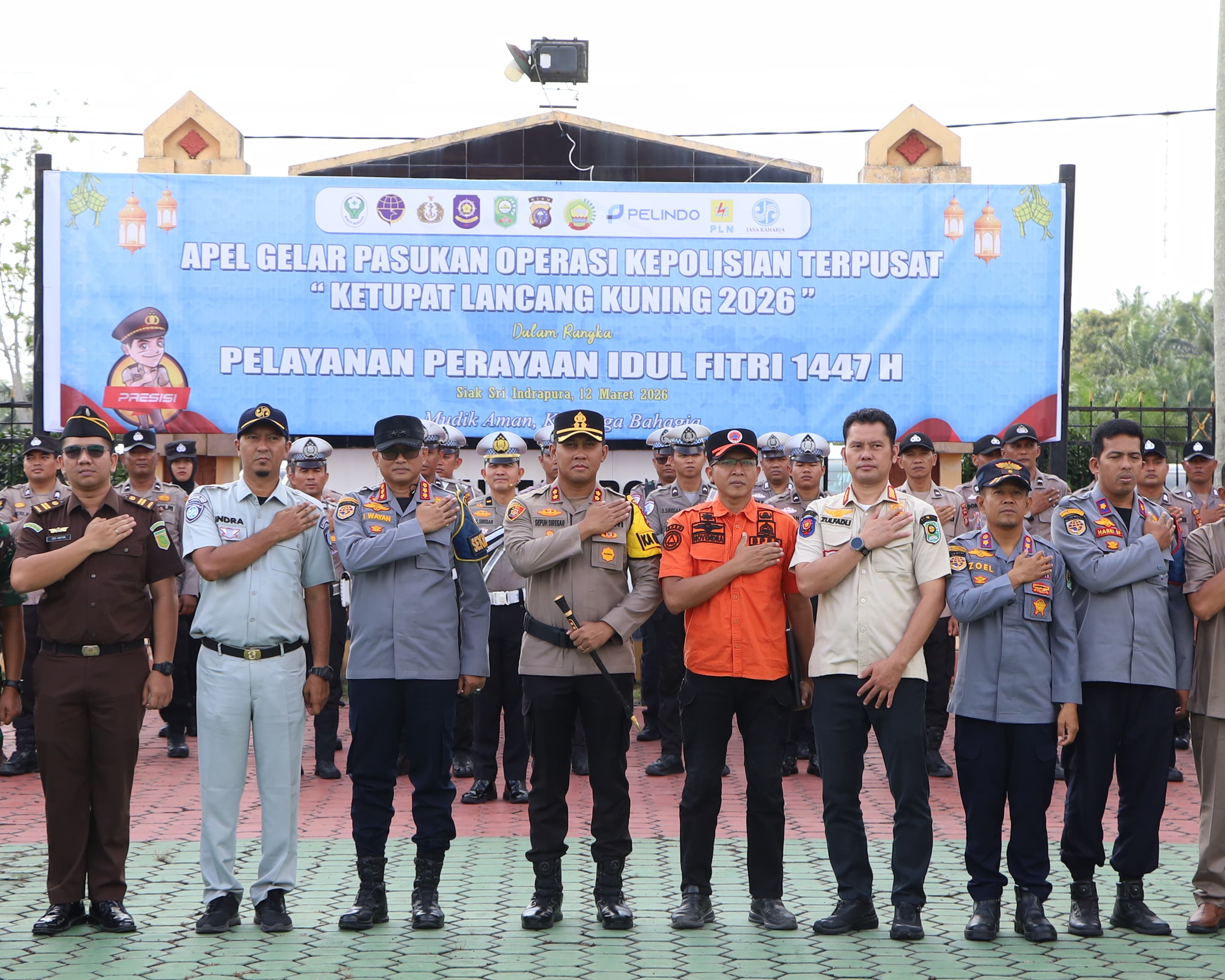 Pengamanan Lebaran Dimulai, Kapolres Siak Pimpin Apel Gelar Pasukan Operasi Ketupat Lancang Kuning 2026
