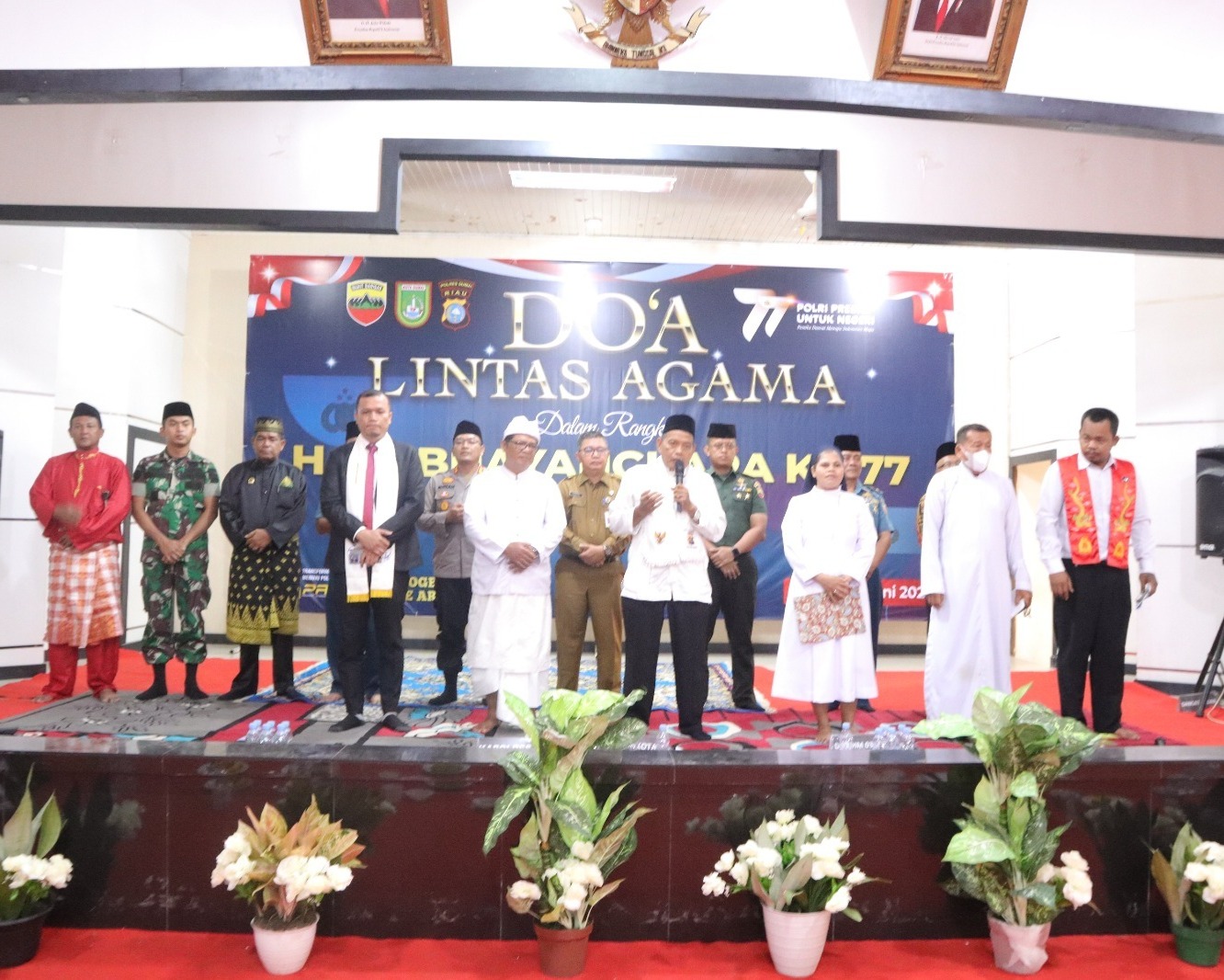 Polres Dumai Gelar Doa Lintas Agama Dalam Rangka Hari Bhayangkara Ke-77 Tahun 2023