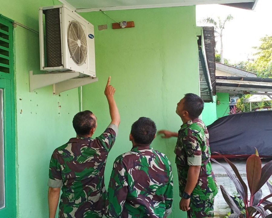 Kodim 0301/Pekanbaru Laksanakan Pengecekan Instalasi Perumahan Dinas