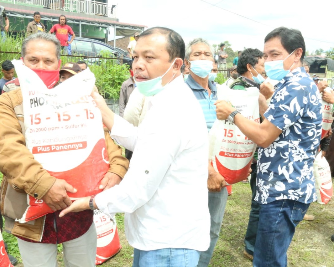 Bupati Taput Serahkan Bantuan Pupuk NPK Sebanyak 320 Ton Bagi 160 Kelompok Tani