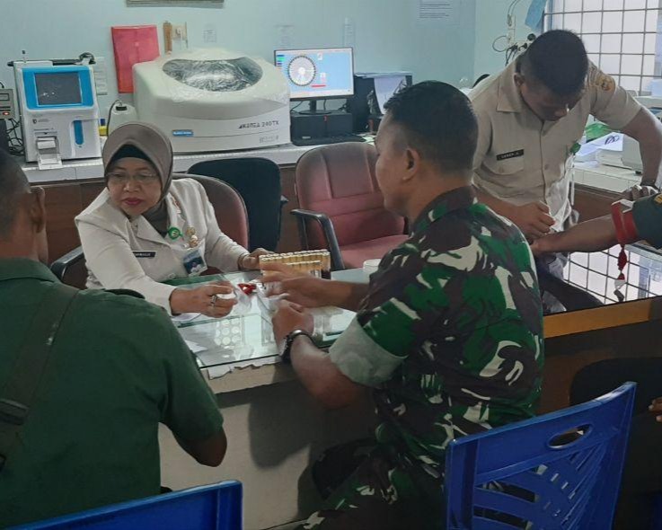 Personil Kodim 0301/Pekanbaru Melaksanakan Rikkes Berkala