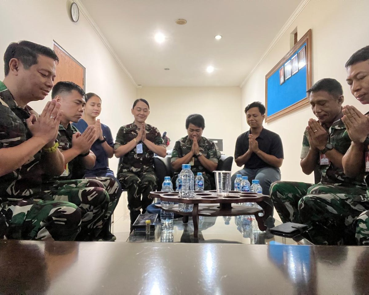 Ibadah Rutin Rabu Pagi, Wujud Pembinaan Mental Dan Spiritual Prajurit Makodau I