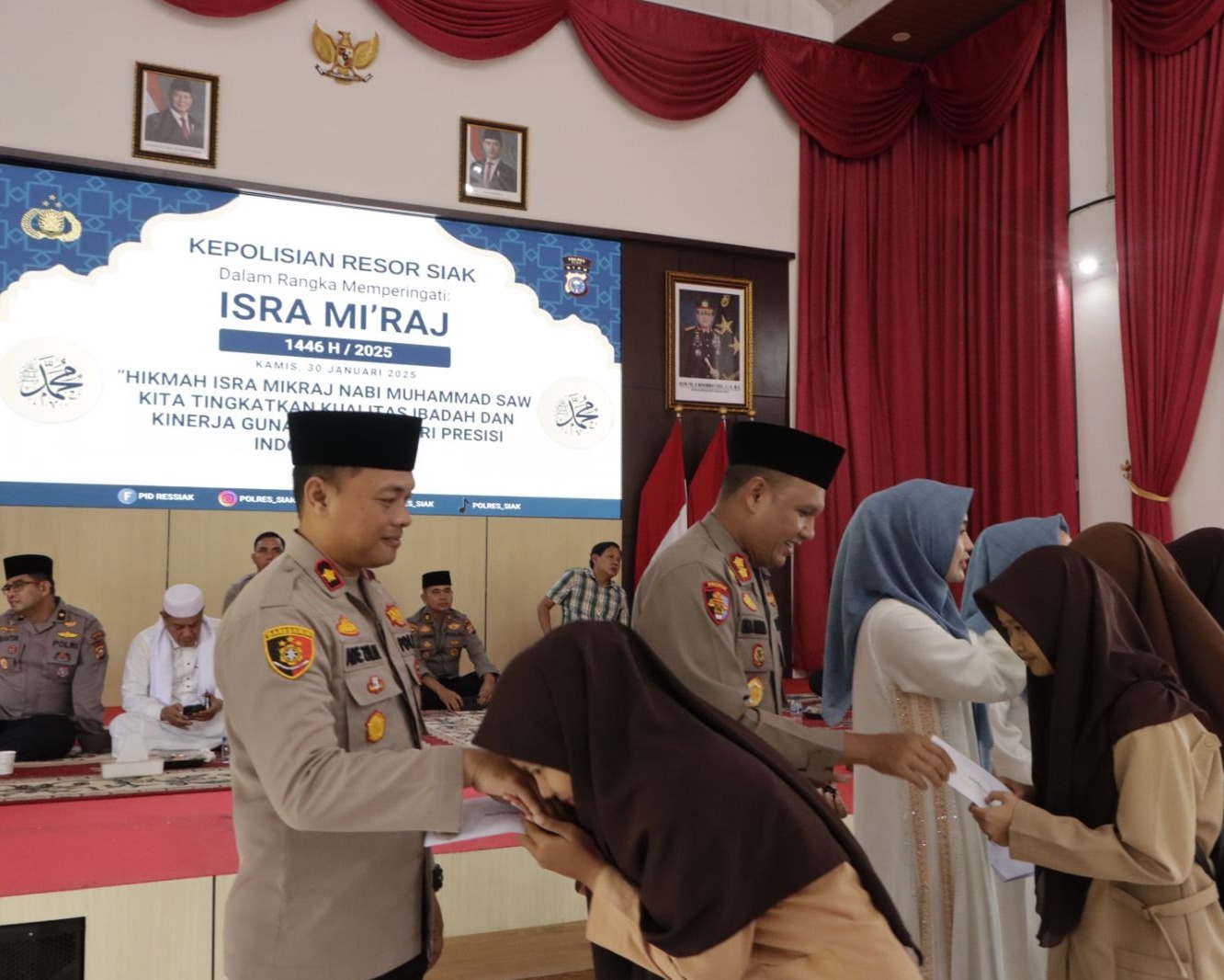Polres Siak Peringati Isra Mikraj 1446 H/2025 M Dengan Tema 'Meningkatkan Kualitas Ibadah dan Kinerja'