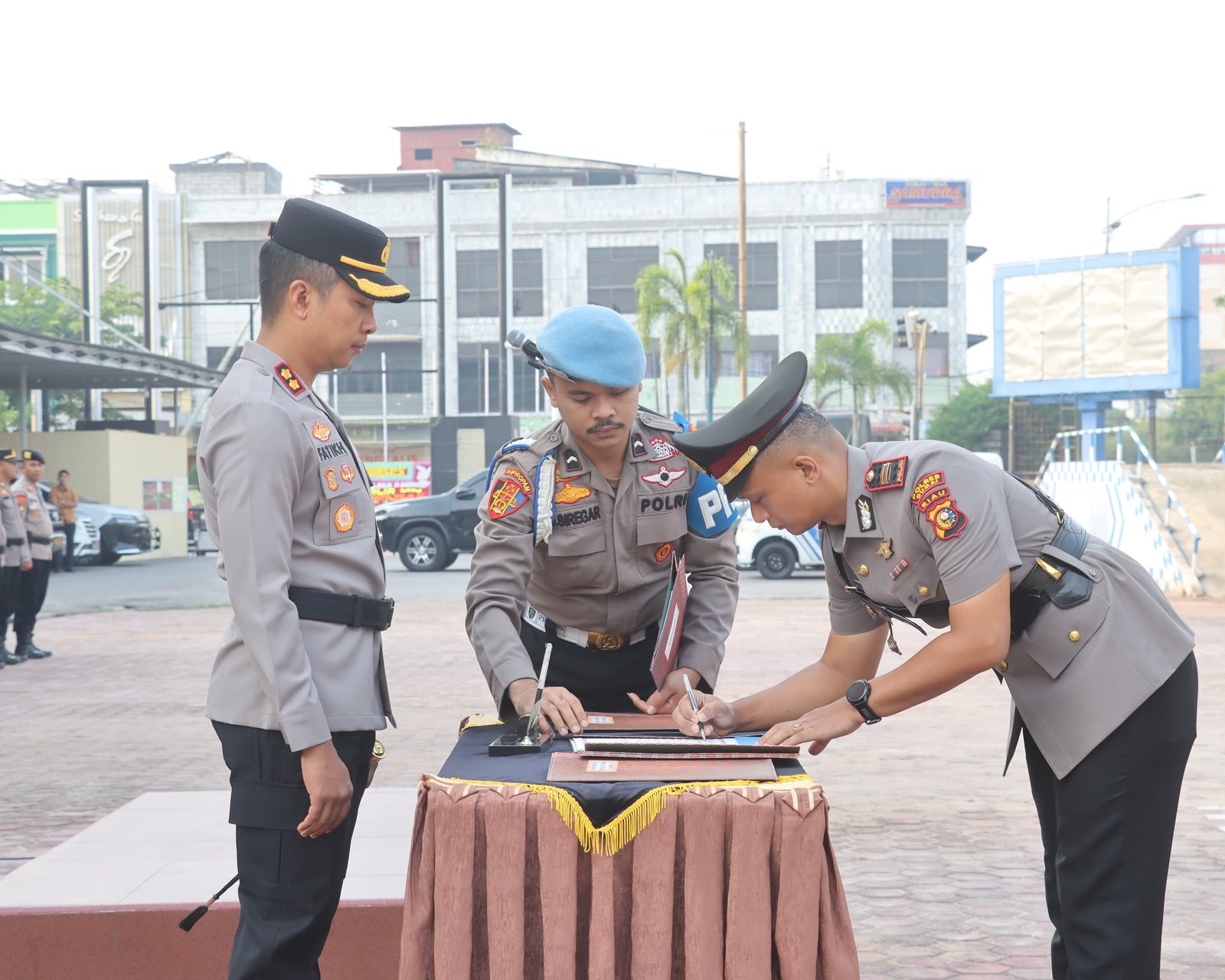 Kapolres Dumai Pimpin Gelar Sertijab dan Kenal Pamit Kasat Intelkam serta Dua Kapolsek
