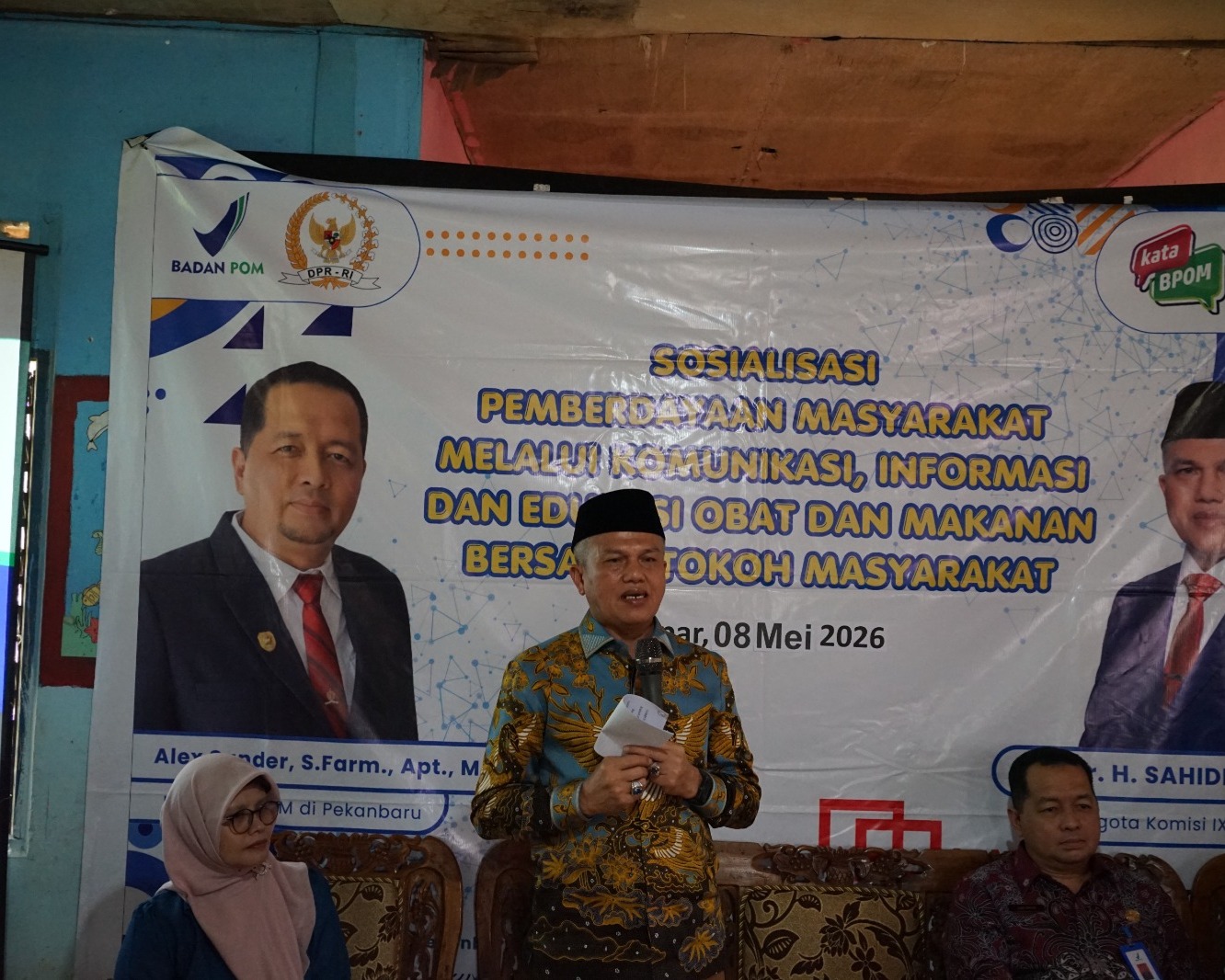BBPOM Pekanbaru Dan Ir. H. Sahidin Gelar KIE di Kuok: Edukasi Profil BPOM, Keamanan Kosmetik, Hingga Pencegahan Stunting
