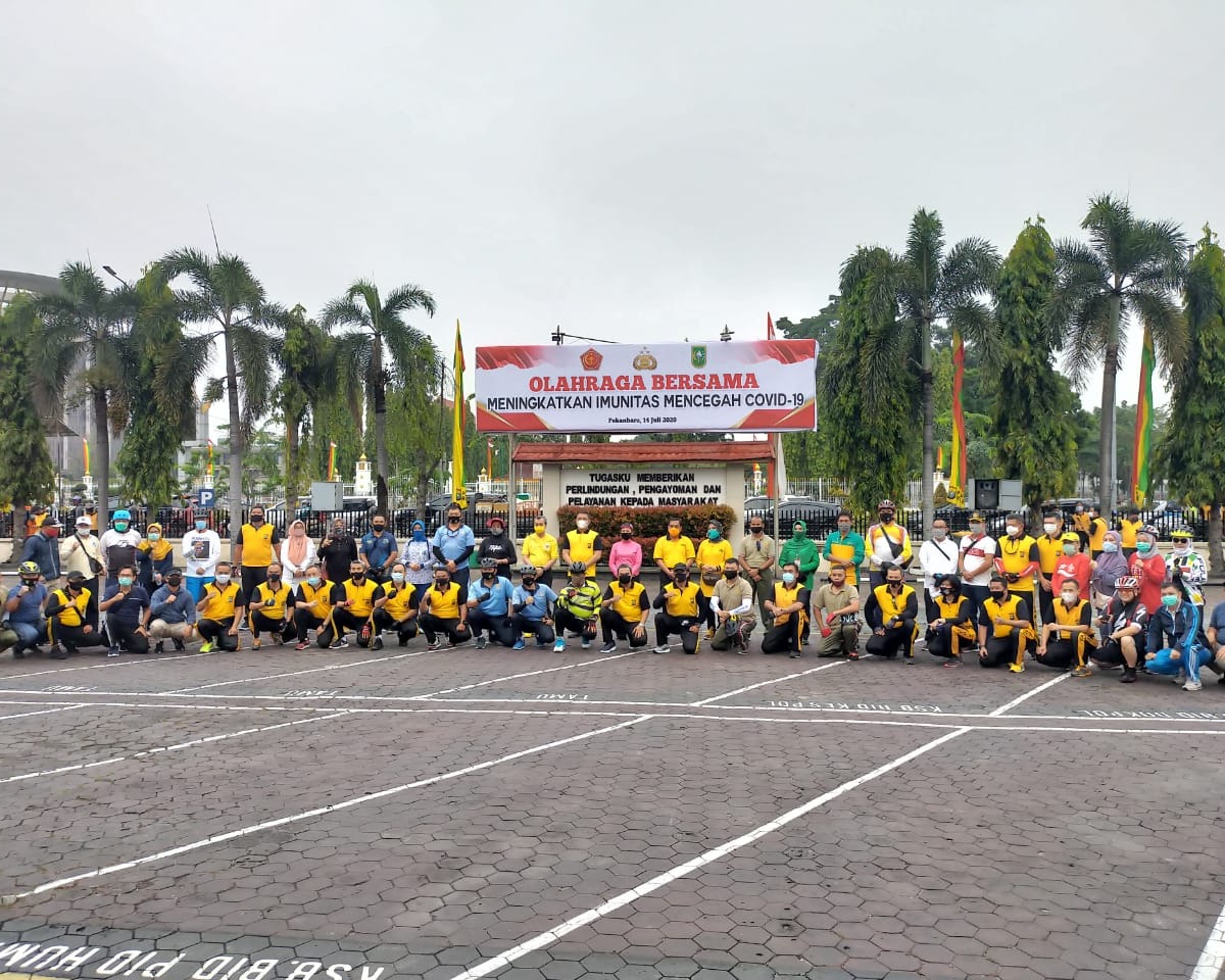 Dandim 0301/Pekanbaru Gowes Bersama Forkompinda Riau 