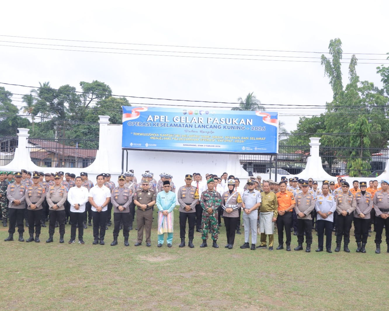 Polres Kampar Laksanakan Apel Gelar Pasukan Operasi Keselamatan Lancang Kuning 2026