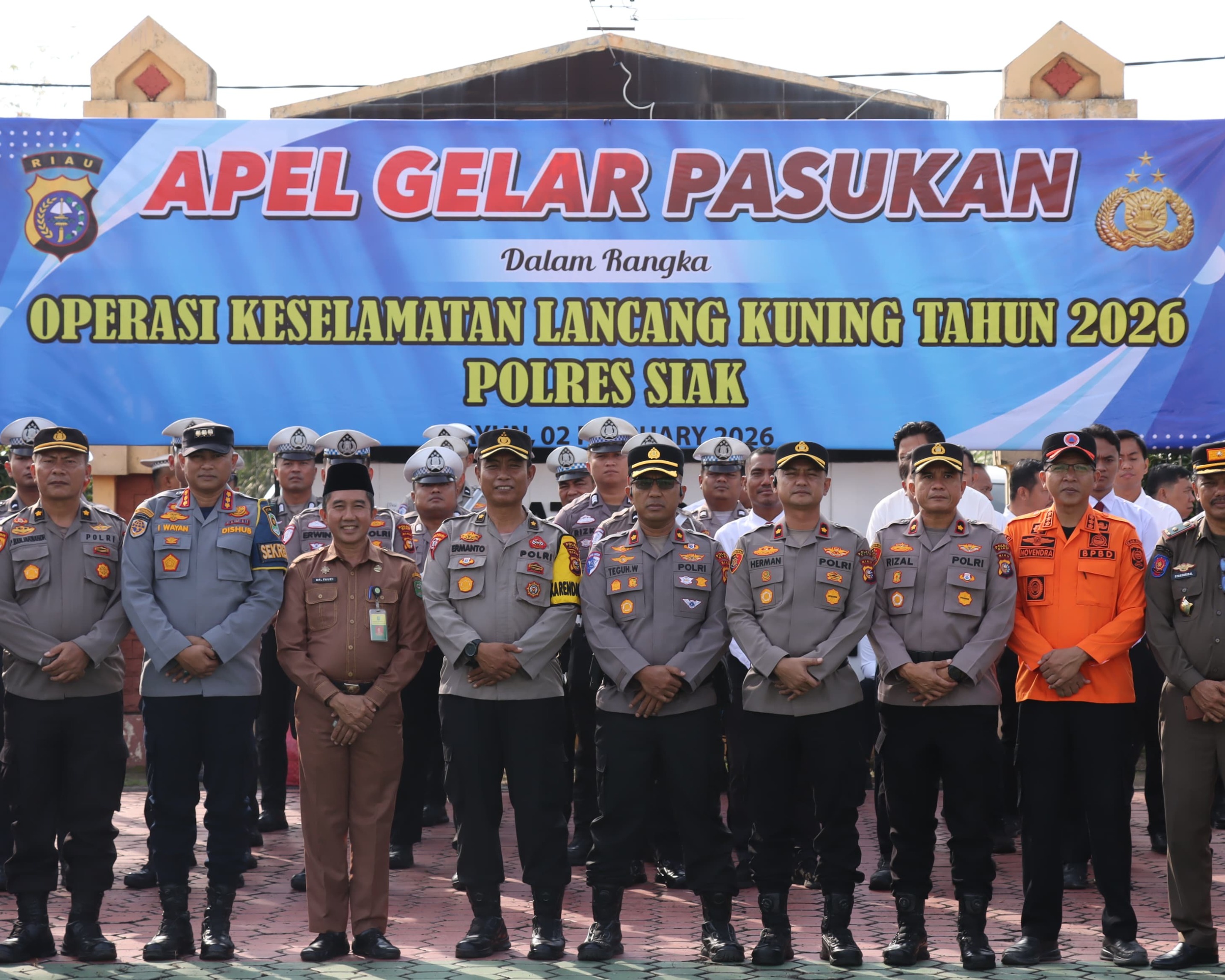 Polres Siak Gelar Operasi Keselamatan Lancang Kuning 2026, Kapolres: Tekan Pelanggaran dan Kecelakaan Lalin