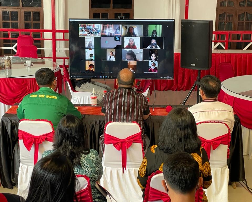 Bupati Taput Hadiri Peringatan Hari Anak Nasional Tahun 2021 Secara Virtual