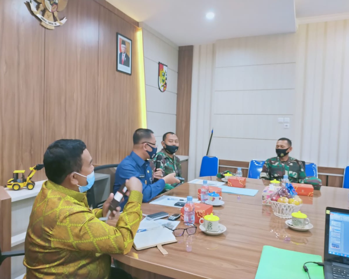 Dandim 0301/PBR Dampingi Tim Litbang Pusterad Laksanakan Audensi Di Kantor PUPR Kota Pekanbaru