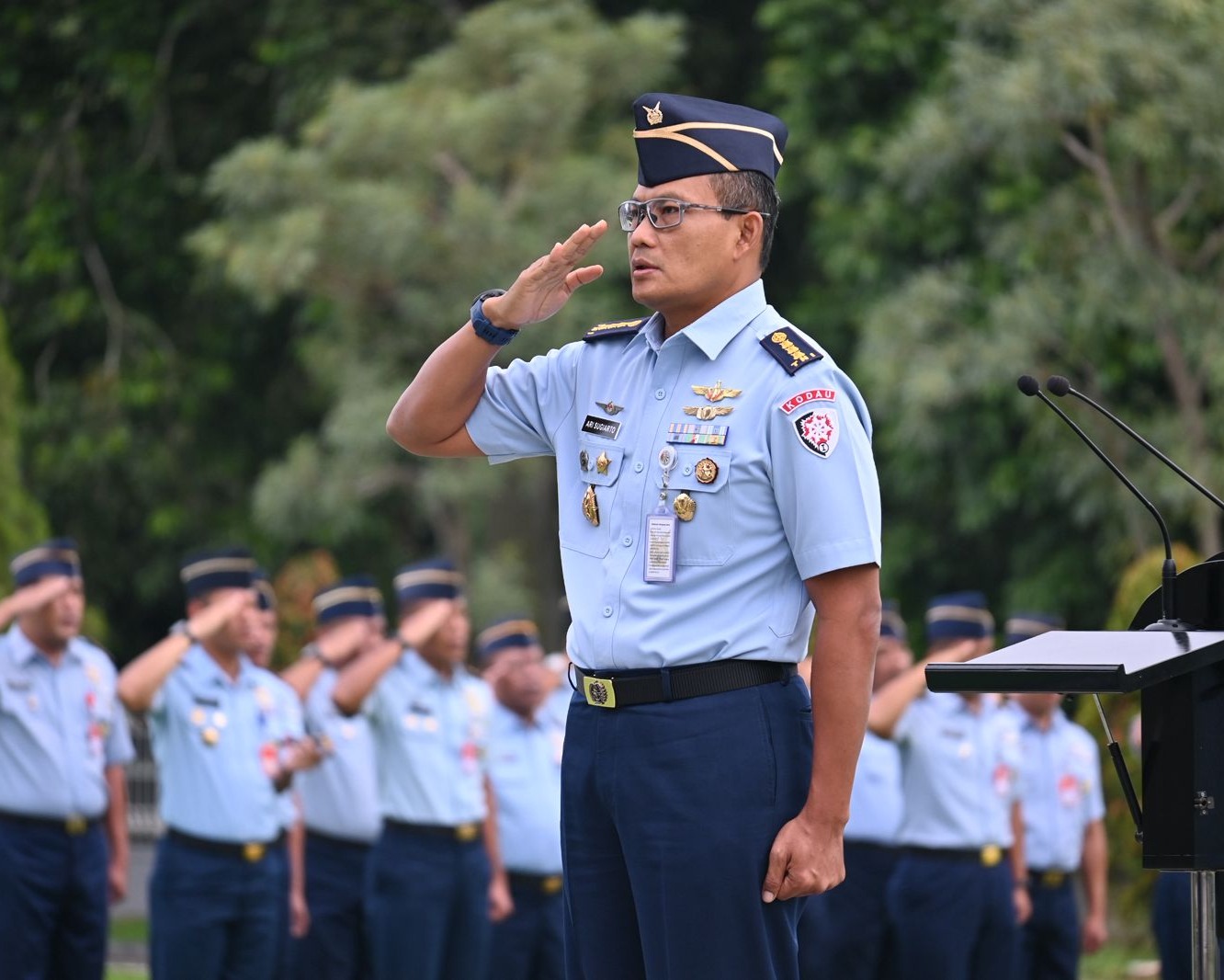 Sahli Bidang Air Power Kodau I Pimpin Upacara Bendera Mingguan