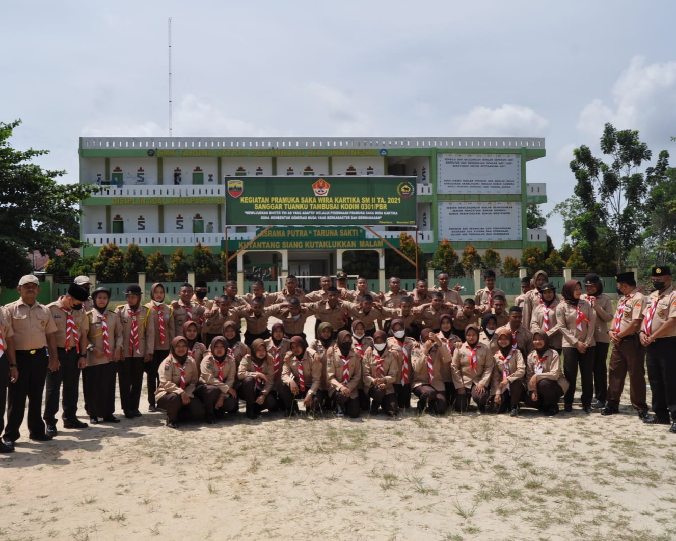 Pasiter Kodim 0301/PBR Membuka Kegiatan Pembinaan Pramuka Saka Wira Kartika