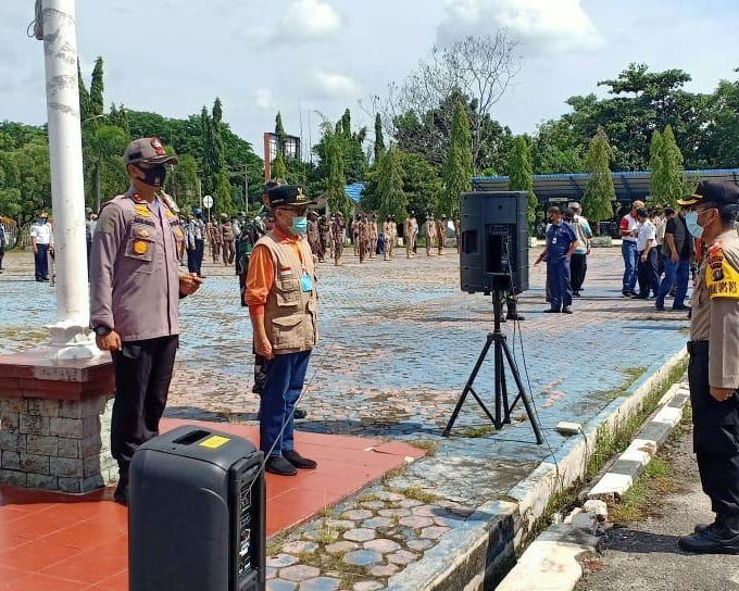 Cek Kesiapan Pelaksanaan PSBB, Lima Polres Jajaran Polda Riau Menggelar Apel Konsolidasi