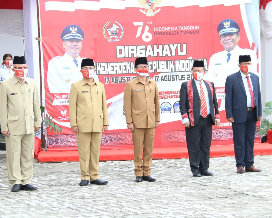 Bupati Taput Pimpin Upacara Peringatan Kemerdekaan Republik Indonesia Ke 76