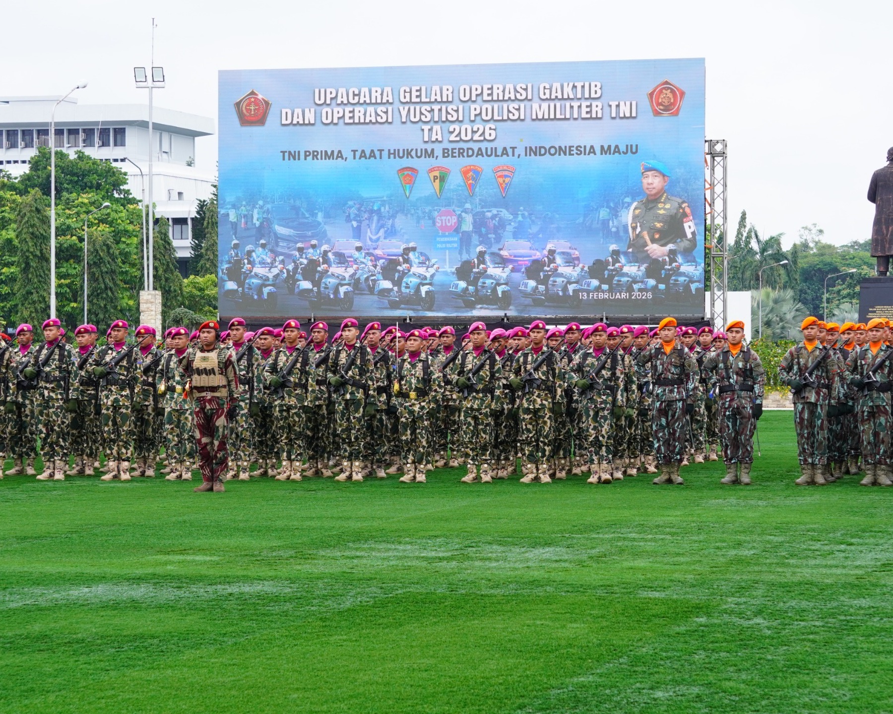 Kaskodau I Hadiri Upacara Gelar Operasi Gaktib dan Yustisi Polisi Militer 2026