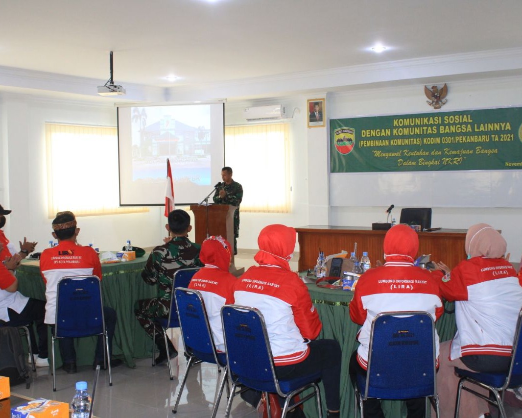 Kodim 0301/PBR Gelar Kegiatan Komunikasi Sosial Dengan Komponen Bangsa Lainnya (Pembinaan Komunitas)