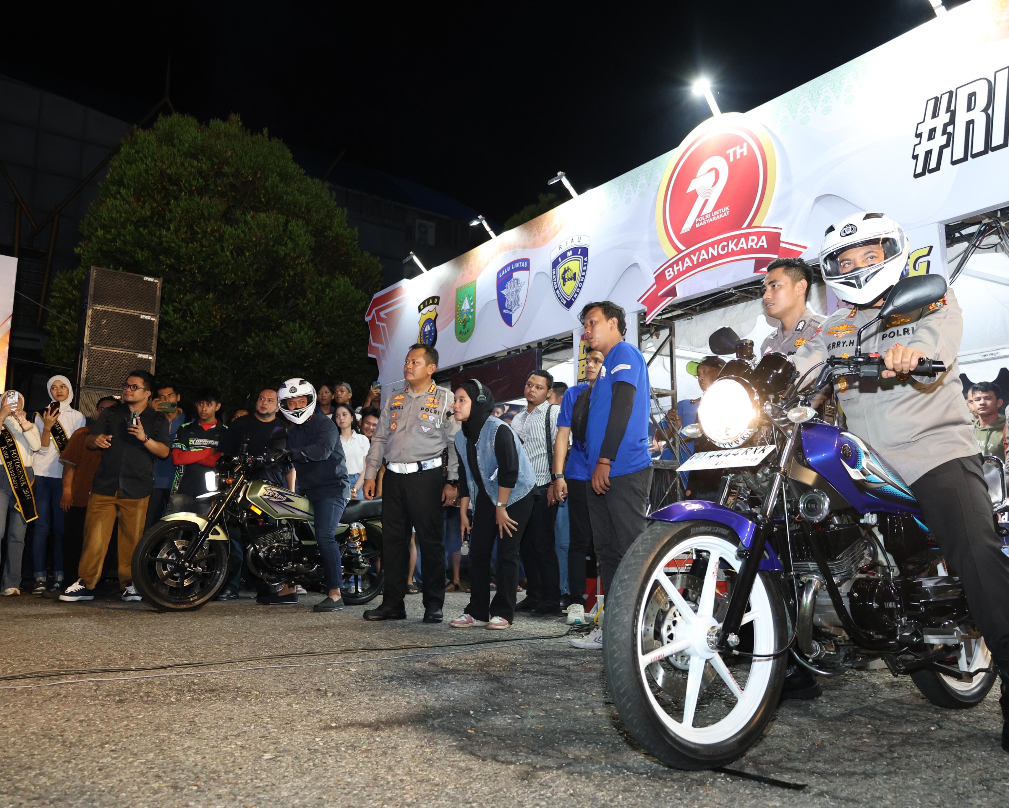 Polda Riau Gelar Bhayangkara Drag Bike 2025, Dukung Riau Zero Balap Liar