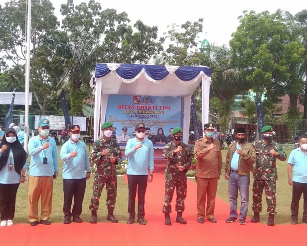 Dandim 0301/PBR Hadiri Acara Bulan Bhakti LPM Kota Pekanbaru Di Lapangan Asrama Pancasila