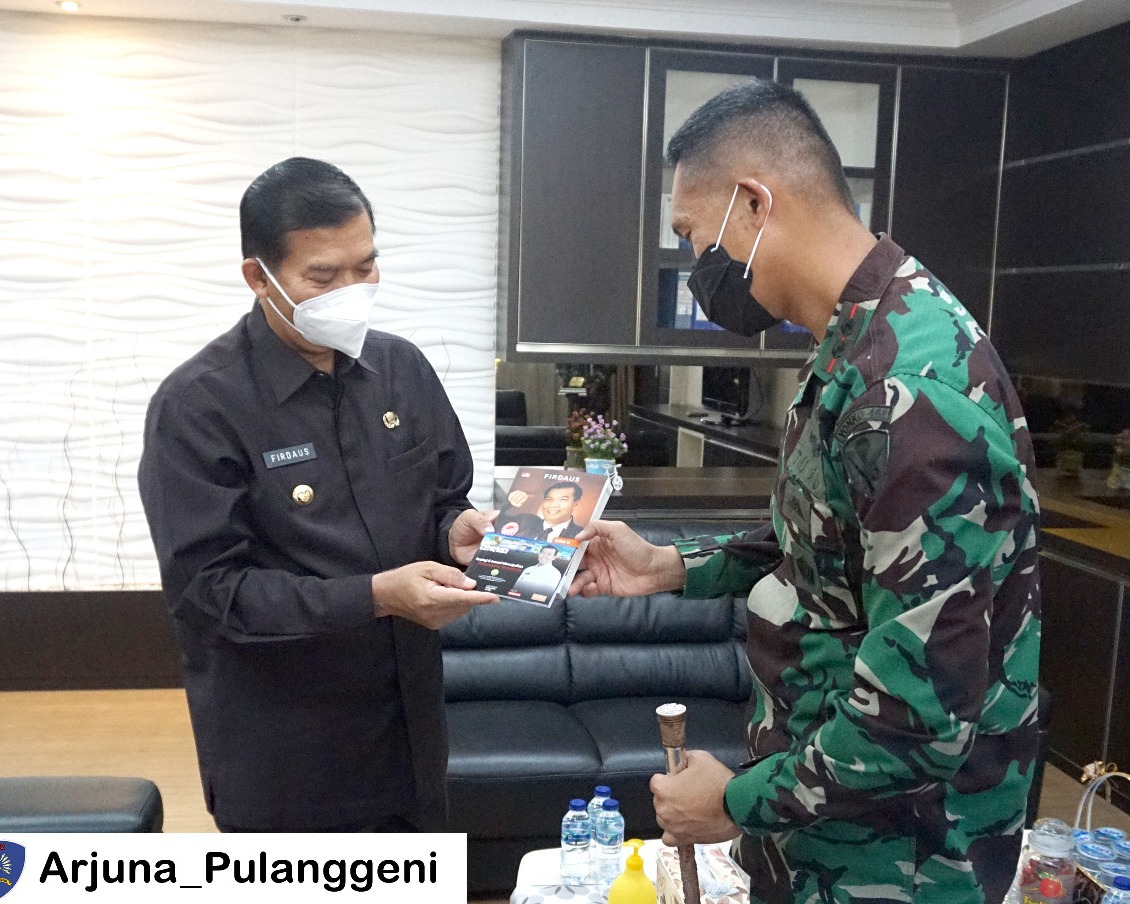 Jalin Silaturahmi, Danyonko 462 Paskhas Kunjungi Walikota Pekanbaru