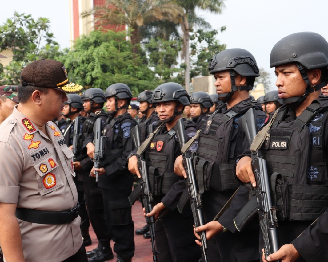 Polda Banten Gelar Apel Pasukan Kesiapan Pelantikan Presiden RI dan Wakil Presiden Periode 2019 - 2024